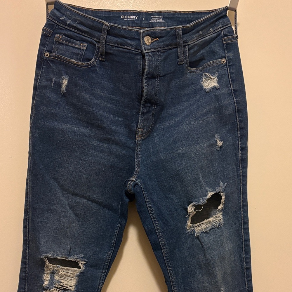 Old Navy Extra High Rise Rockstar super skinny Jeans - Dark Blue